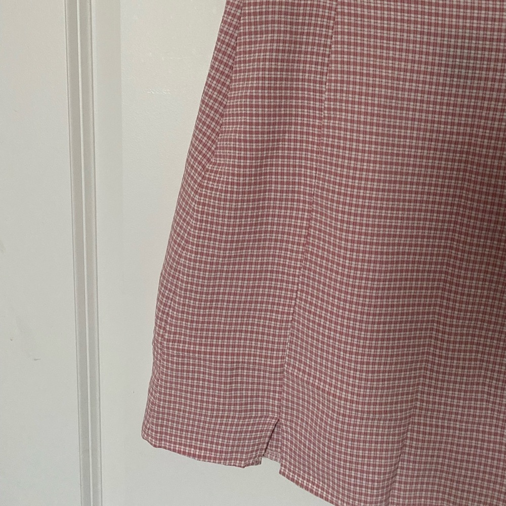 Pink Plaid Skirt